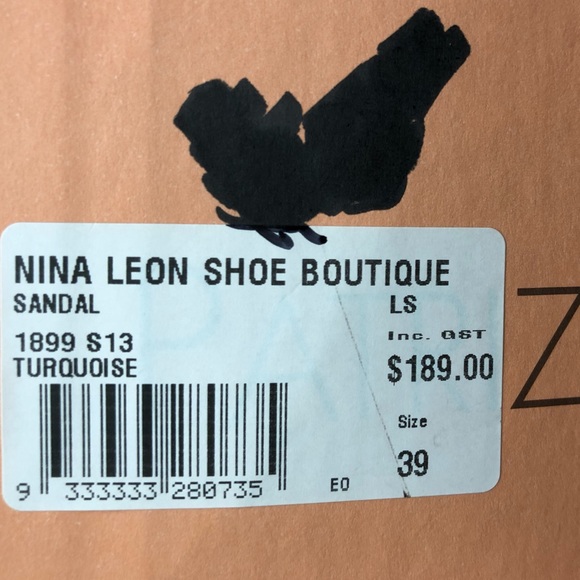 Patrizzia motta turquoise sandals size 39 - Picture 7 of 7